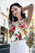 Greta Ruffled Top - Vienna Bloom